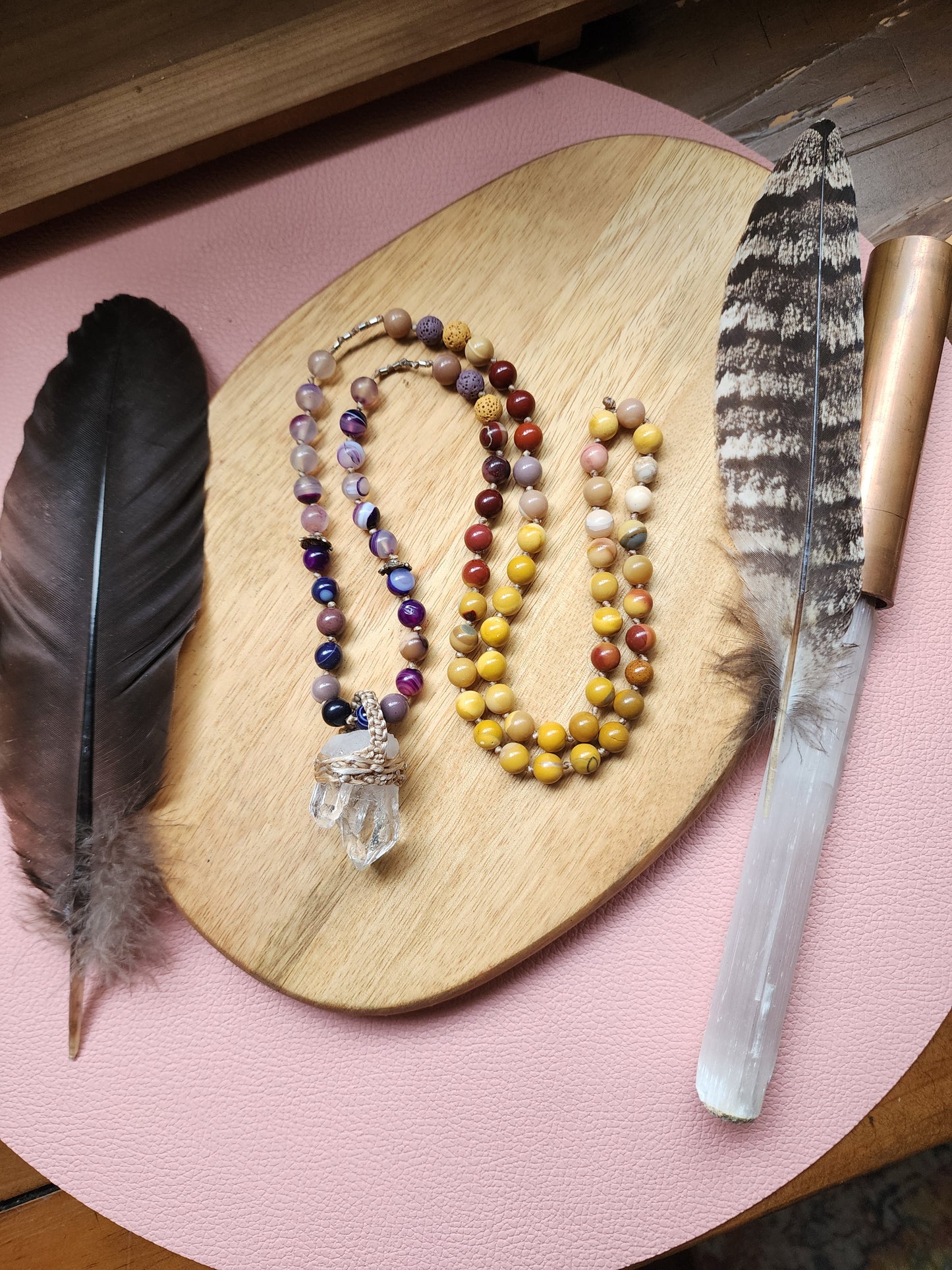 Clear quartz necklace