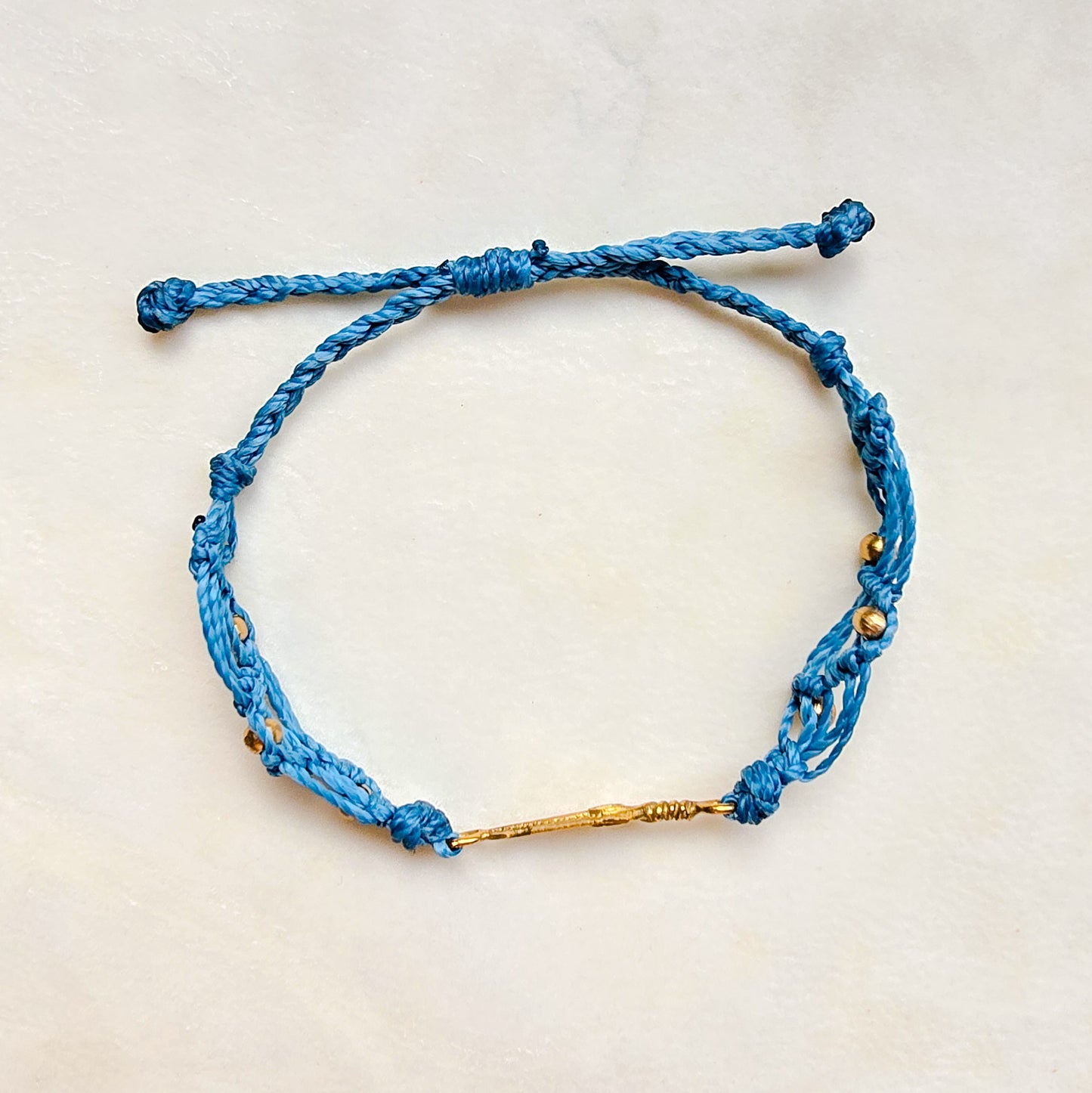 Feather brass bracelet