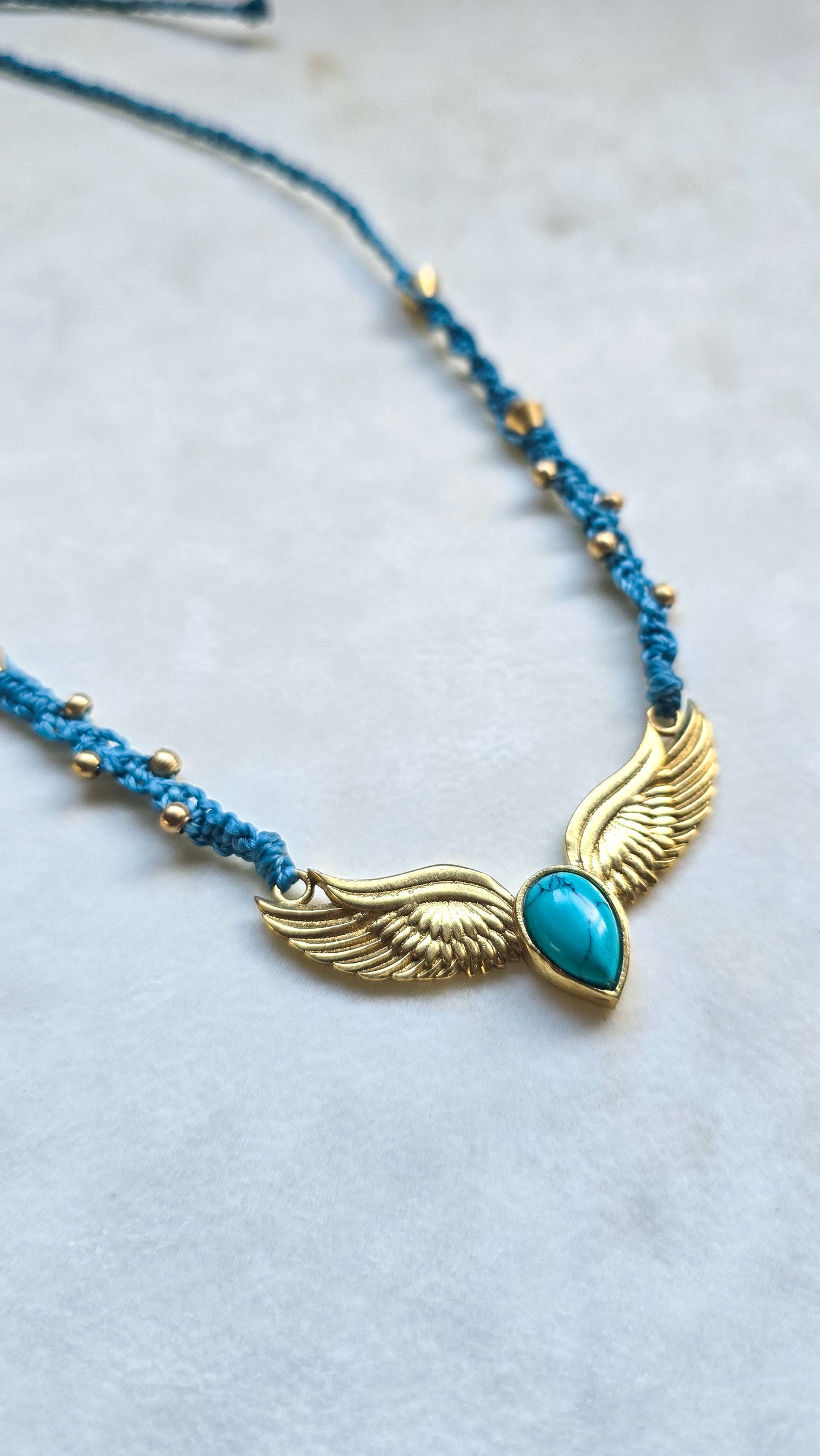 Turquoise angel necklace/choker