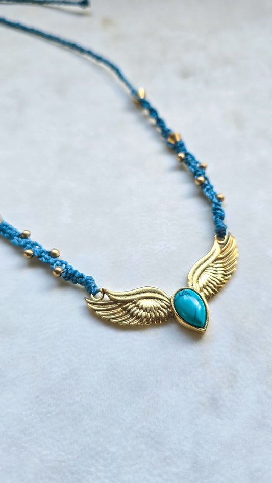 Turquoise angel necklace/choker